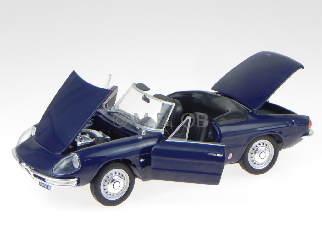Alfa Romeo Spider Duetto 1600 1966 Blue Modelcar Leo 1 24