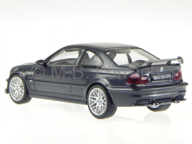 Details about BMW e46 M3 GTR Coupe dark blue diecast model car 03531TB 